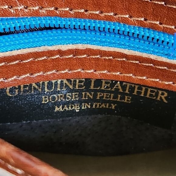 Florencia MADE IN ITALY Small Leather Handbag Black, Burgundy ,Brown and… - Picture 7 of 17